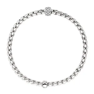Fope Eka Tiny 18ct White Gold 0.19ct Diamond Bracelet