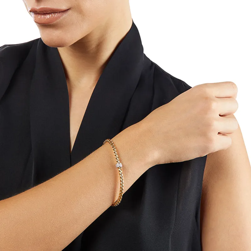 Fope Eka Tiny 18ct White Gold 0.19ct Diamond Bracelet