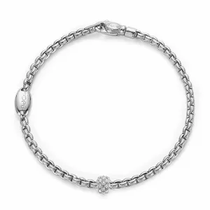 Fope Eka Tiny 18ct White Gold 0.19ct Diamond Bracelet