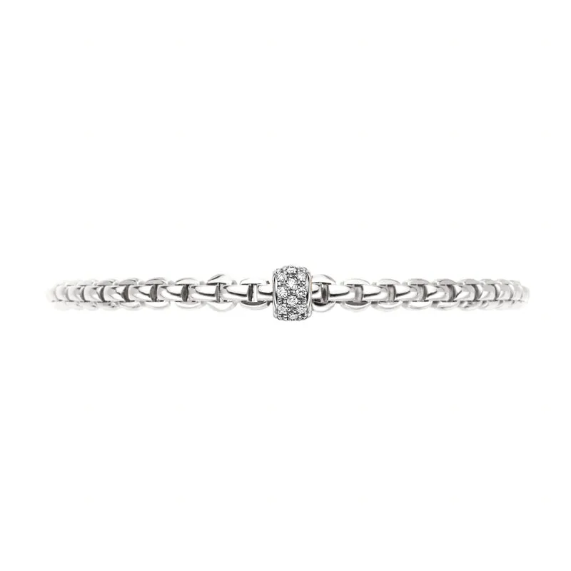 Fope Eka Tiny 18ct White Gold 0.19ct Diamond Bracelet