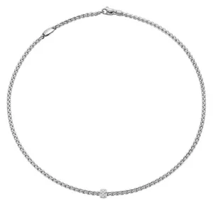 Fope Eka Tiny 18ct White Gold 0.19ct Diamond Necklace