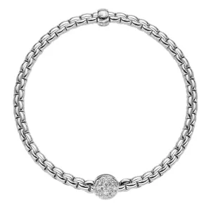 Fope Eka Tiny 18ct White Gold 0.22ct Diamond Bracelet