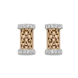 Fope Essentials 18ct Rose Gold Diamond Stud Earrings