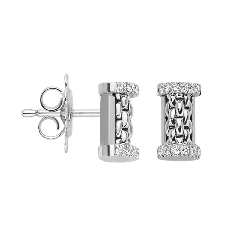 Fope Essentials 18ct White Gold Diamond Stud Earrings