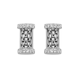 Fope Essentials 18ct White Gold Diamond Stud Earrings