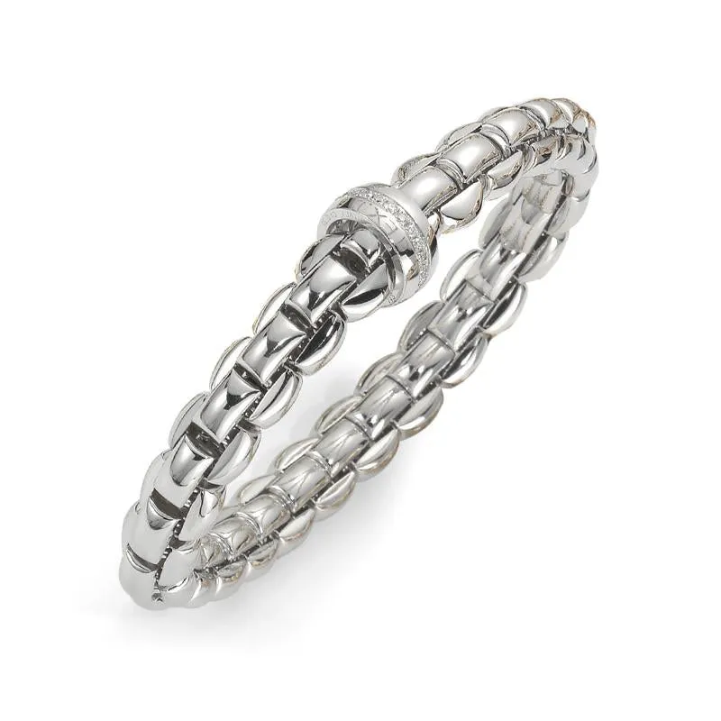 Fope Flex'It Eka 18ct White Gold 0.21ct Diamond Bracelet