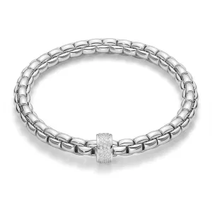 Fope Flex'It Eka 18ct White Gold 0.53ct Diamond Bracelet