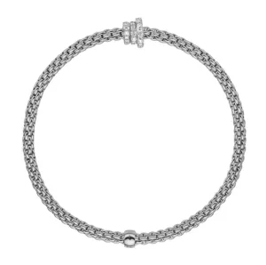 Fope Flex'it Prima 18ct White Gold 0.31ct Diamond Bracelet