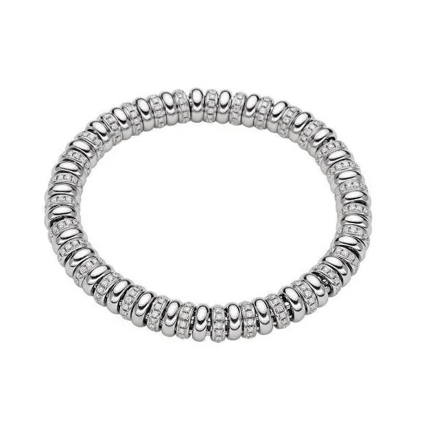 Fope Flex'it Solo 18ct White Gold 2.80ct Diamond Bracelet