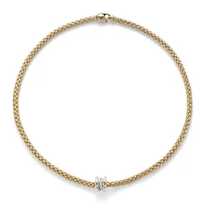 Fope Flex'It Solo 18ct Yellow Gold Diamond Necklace