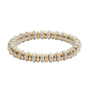 Fope Flex'it Solo 18ct Yellow White Gold 4.14ct Diamond Bracelet