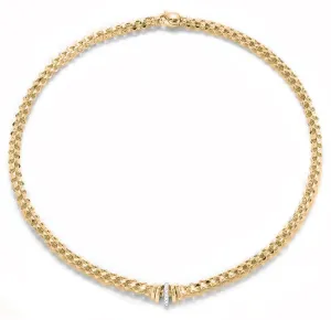 Fope Flex'It Wild Rose 18ct Yellow Gold 0.12ct Diamond Necklace