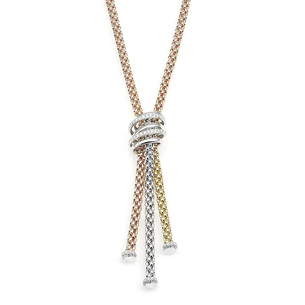 Fope Mialuce 18ct Rose Gold 0.97ct Diamond Necklace