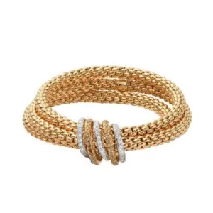Fope MiaLuce 18ct Yellow Gold 1.20ct Brown Diamond Bracelet
