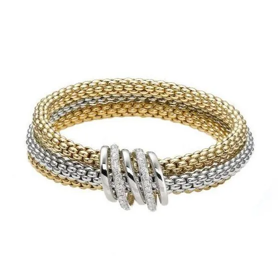 Fope MiaLuce 18ct Yellow White Gold 0.54ct Diamond Bracelet