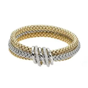 Fope MiaLuce 18ct Yellow White Gold 0.54ct Diamond Bracelet