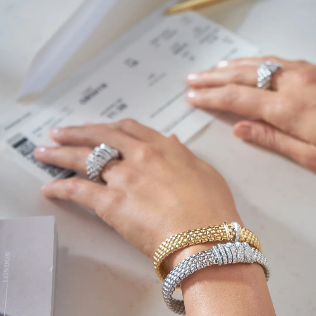 Fope Panorama 18ct Rose Gold 0.08ct Diamond Rondelle Bracelet