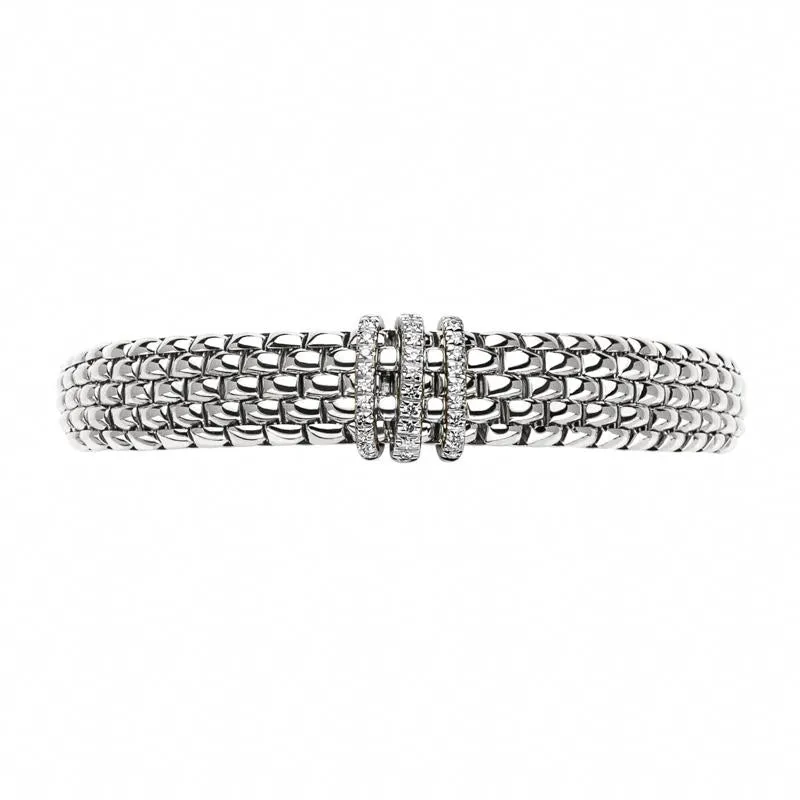 Fope Panorama 18ct White Gold 0.23ct Diamond Rondelle Bracelet