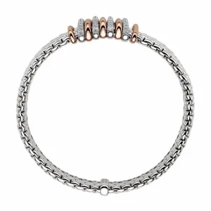 Fope Panorama 18ct White Gold 0.30ct Diamond Mixed Rondelle Bracelet