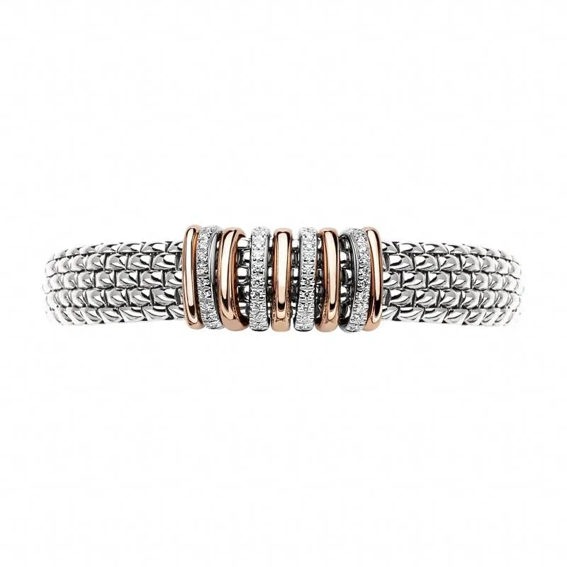 Fope Panorama 18ct White Gold 0.30ct Diamond Mixed Rondelle Bracelet