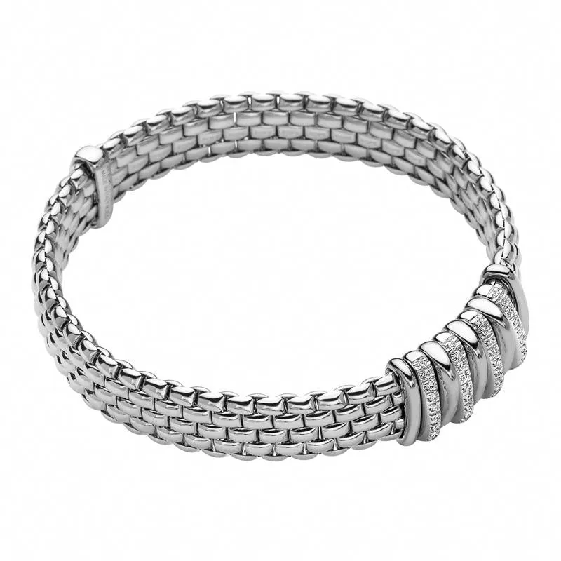 Fope Panorama 18ct White Gold 0.30ct Diamond Rondelle Bracelet