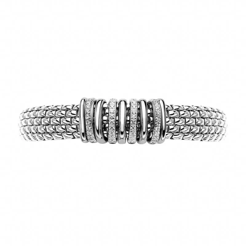 Fope Panorama 18ct White Gold 0.30ct Diamond Rondelle Bracelet