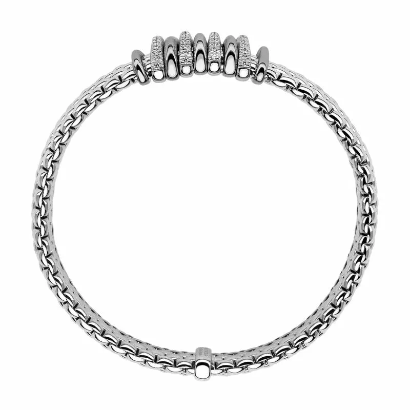 Fope Panorama 18ct White Gold 0.30ct Diamond Rondelle Bracelet