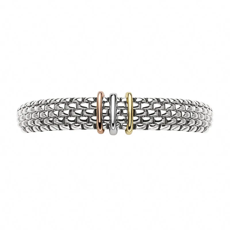 Fope Panorama 18ct White Gold Mixed Rondelle Bracelet