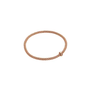 Fope Prima 18ct Rose Gold 0.01ct Black Diamond Flexible Bracelet