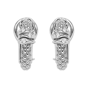 Fope Prima 18ct White Gold 0.08ct Diamond Earrings