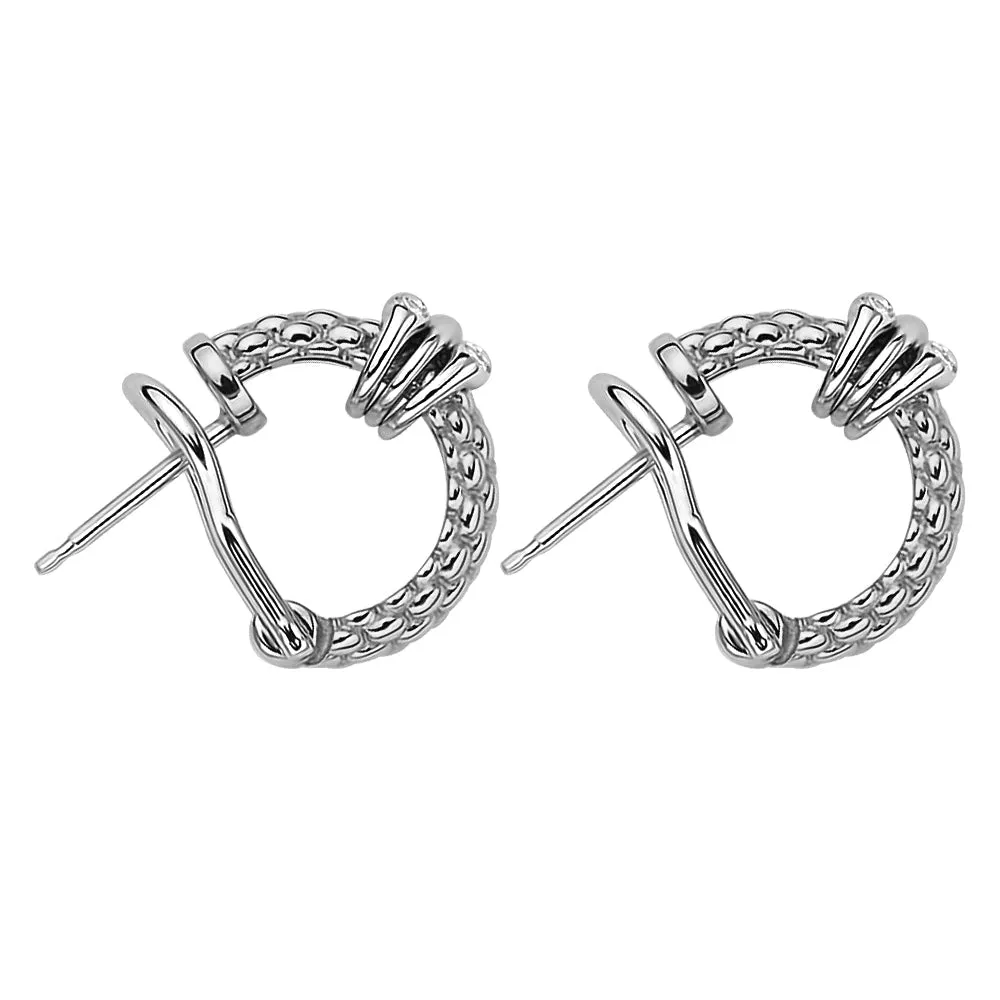 Fope Prima 18ct White Gold 0.08ct Diamond Earrings