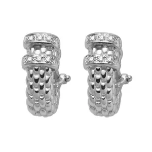 Fope Solo 18ct White Gold 0.11ct Diamond Stud Earrings