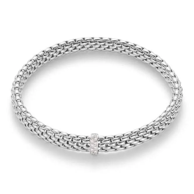 Fope Vendome 18ct White Gold 0.10ct Diamond Bracelet