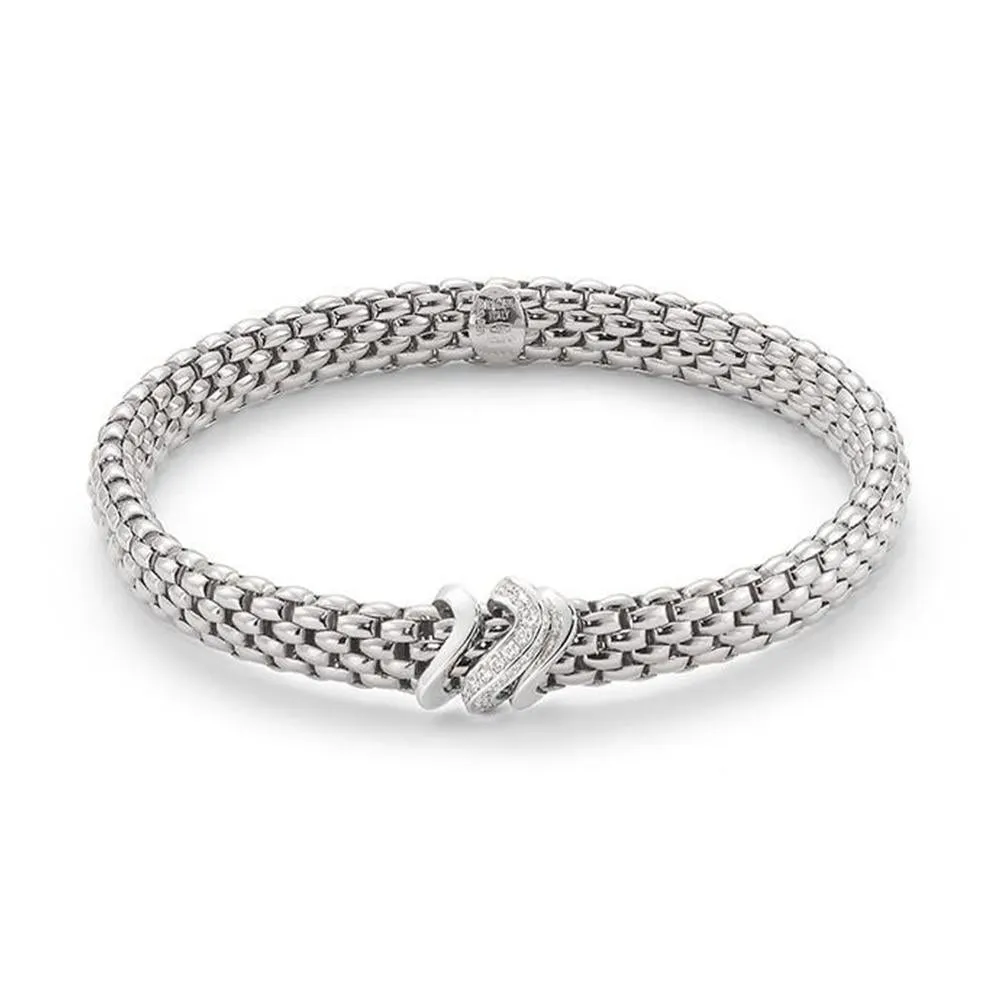 Fope Vendome 18ct White Gold 0.13ct Diamond Bracelet