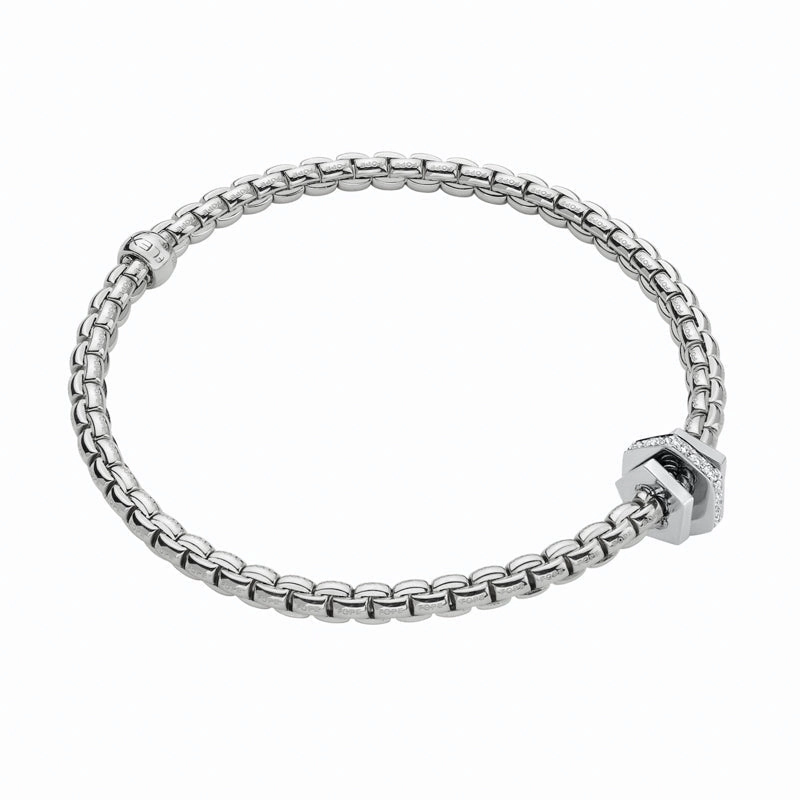 Fope Eka 18ct White Gold 0.15ct Diamond Bracelet