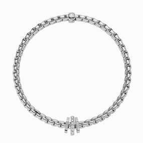 Fope Eka 18ct White Gold 0.15ct Diamond Bracelet