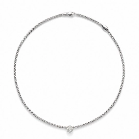 Fope Eka 18ct White Gold 0.22ct Diamond Necklace