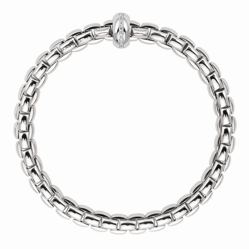 Fope Eka Anniversario 18ct White Gold 0.13ct Diamond Bracelet