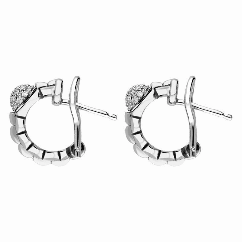Fope Eka Tiny 18ct White Gold 0.19ct Diamond Hoop Earrings