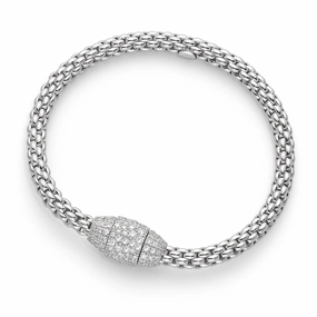 Fope Flex'It Solo 18ct White Gold 1.77ct Diamond Bracelet