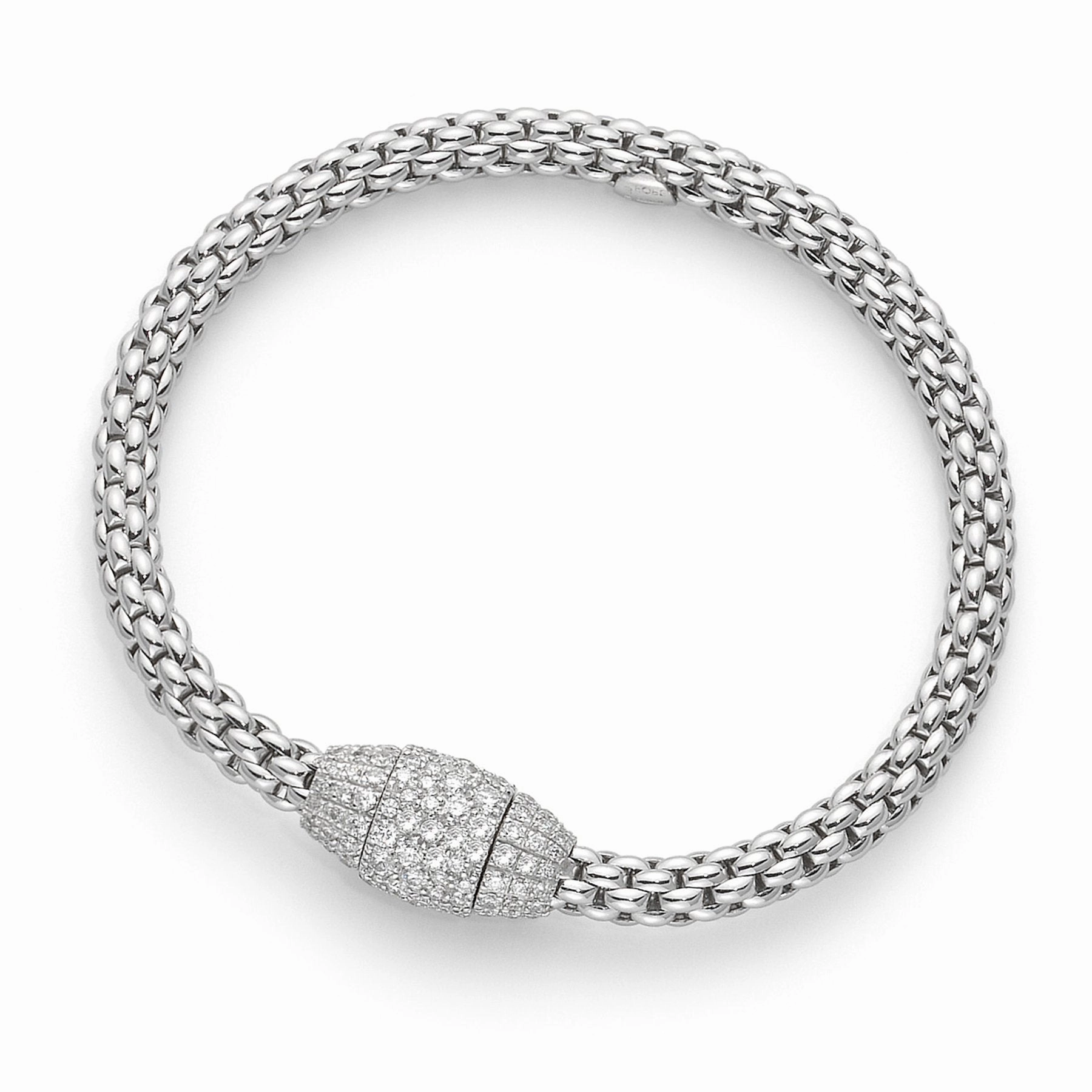 Fope Flex'It Solo 18ct White Gold 1.77ct Diamond Bracelet