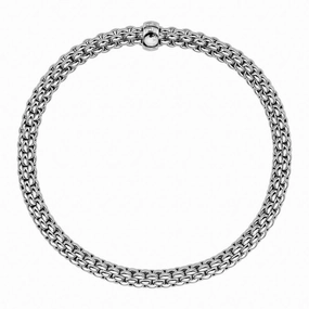 Fope Flex'it Solo 18ct White Gold Bracelet D