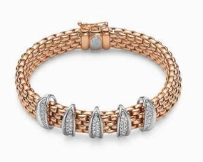 Fope Lavinia 18ct Rose Gold 0.48ct Diamond Bracelet