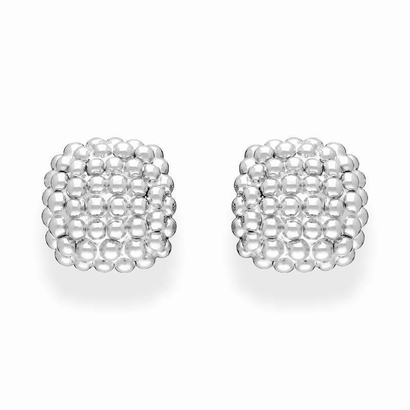 Fope Luci 18ct White Gold Cushion Earrings