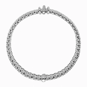 Fope Panorama 18ct White Gold 0.08ct Diamond Rondelle Bracelet