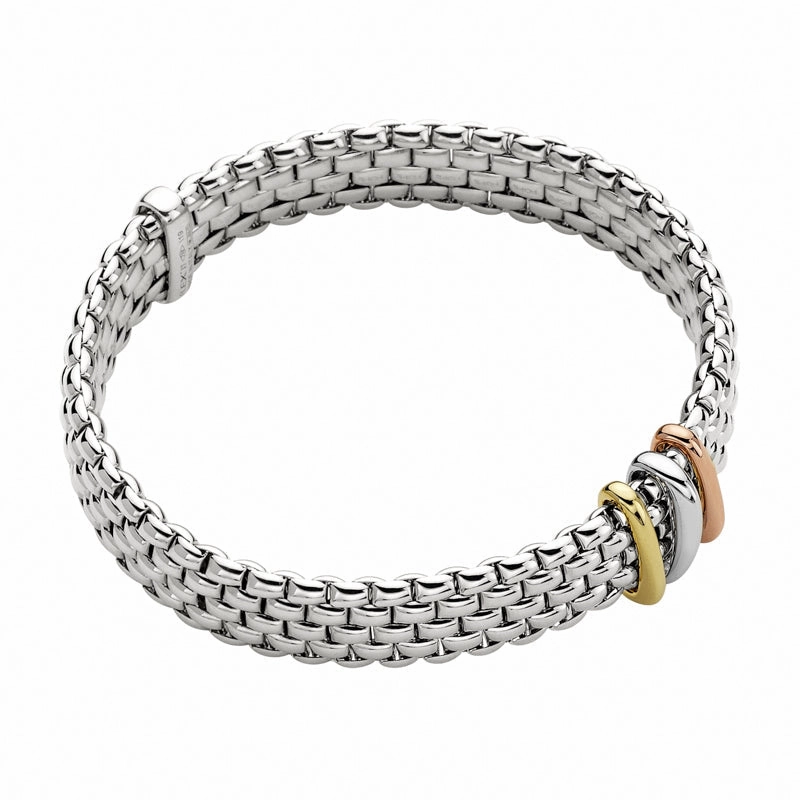 Fope Panorama 18ct White Gold Mixed Rondelle Bracelet