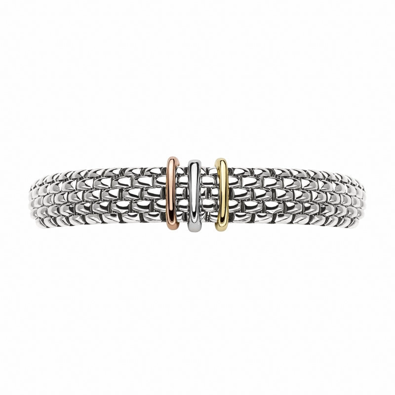 Fope Panorama 18ct White Gold Mixed Rondelle Bracelet