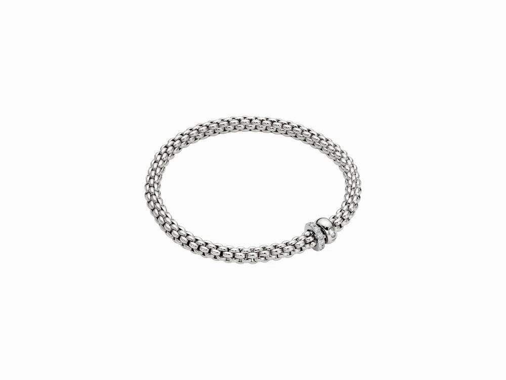 Fope Solo 18ct White Gold 0.29ct Diamond Bracelet