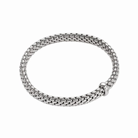 Fope Vendome 18ct White Gold 0.01ct Diamond Flexible Bracelet