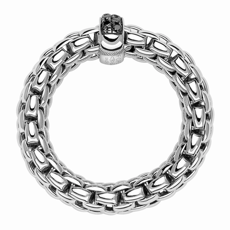 Fope Vendome 18ct White Gold 0.11ct Black Diamond Ring